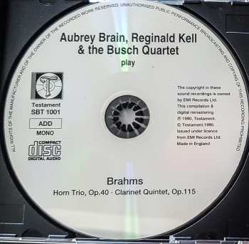 CD Johannes Brahms: Horn Trio Op.40 & Clarinet Quintet Op.115