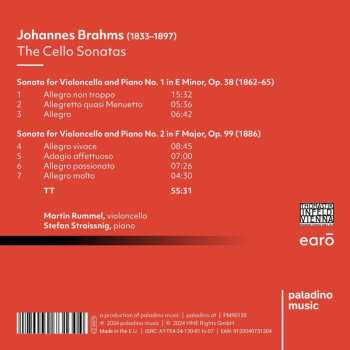 CD Johannes Brahms: The Cello Sonatas