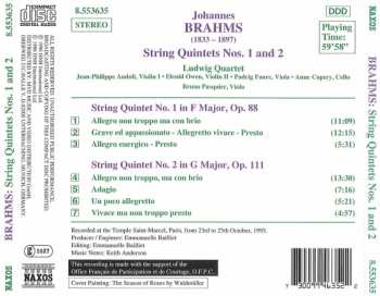 CD Johannes Brahms: String Quintets Nos. 1 And 2