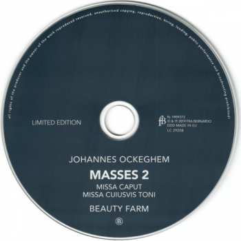 2CD Johannes Ockeghem: Masses 2 LTD