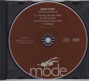 CD John Cage: The Works For Piano 10