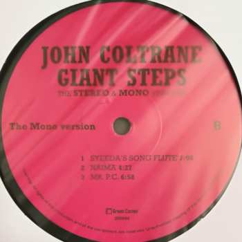 2LP John Coltrane: Giant Steps The Stereo & Mono Versions LTD