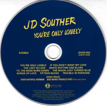 CD John David Souther: You're Only Lonely DIGI