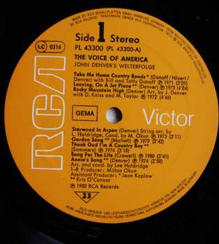 LP John Denver: Voice Of America (Welterfolge)