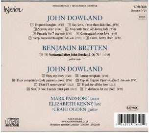 CD Benjamin Britten: Lute Songs / Noctural