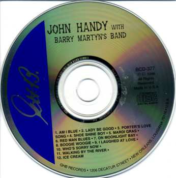 CD Barry Martyn's Band: John Handy With Barry Martyn's Band 1968