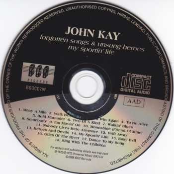 CD John Kay: Forgotten Songs & Unsung Heroes/My Sportin' Life