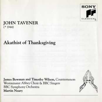 CD John Tavener: Akathist Of Thanksgiving