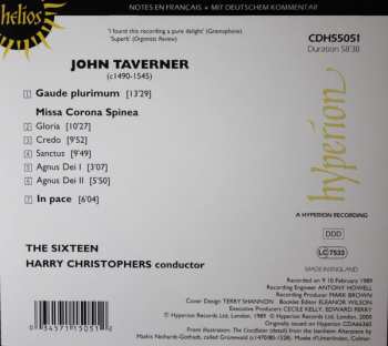 CD The Sixteen: Missa Corona Spinea · Gaude Plurimum · In Pace