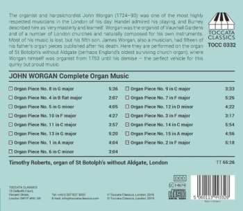 CD John Worgan: Complete Organ Music (Organ Pieces Nos. 1-15)