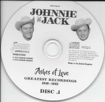 2CD Johnnie And Jack: Ashes Of Love - Greatest Recordings 1949-1962