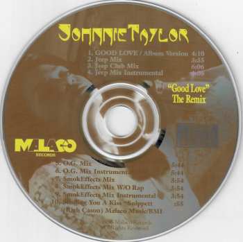 CD Johnnie Taylor: Good Love (The Remix)