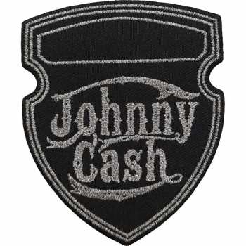 Merch Johnny Cash: Aufnäher Metallic Shield