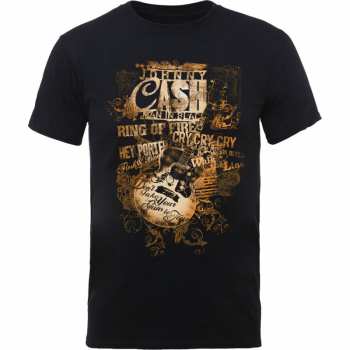 Merch Johnny Cash: Tričko Guitar Song Titles  S