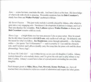 CD Johnny Coles: Little Johnny C