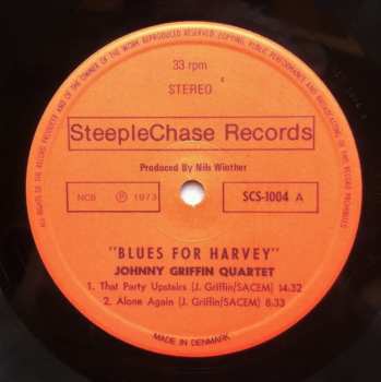 LP Johnny Griffin: Blues For Harvey