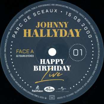 4LP/Box Set Johnny Hallyday: Happy Birthday Live - Parc De Sceaux 15.06.2000 LTD | NUM