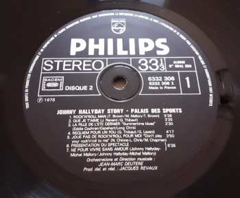 2LP Johnny Hallyday: Johnny Hallyday Story - Palais Des Sports