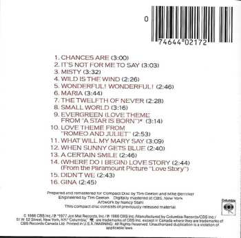 CD Johnny Mathis: 16 Most Requested Songs