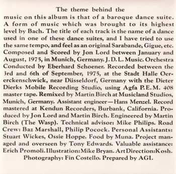 CD Jon Lord: Sarabande