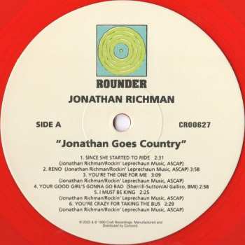 LP Jonathan Richman: Jonathan Goes Country LTD | CLR