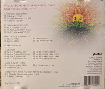 CD Jorge Federico Osorio: Mexican Piano Music By Manuuel M. Ponce