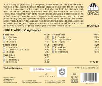 CD José F. Vásquez: The Complete Impresiones For Piano