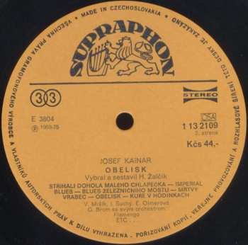LP Josef Kainar: Obelisk
