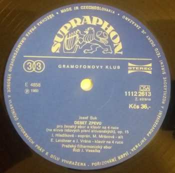 LP Josef Suk: Sbory = Choruses