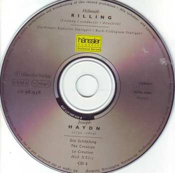 2CD Joseph Haydn: Die Schöpfung = The Creation = La Création (Hob XXI:2)