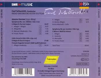 CD Joseph Haydn: Symphony No. 100 G Major »Militär-Sinfonie«, Concert For Violoncello And Orchestra Op. 101 D Major, Symphony No. 95 C Minor »Londoner-Sinfonie«