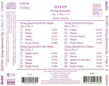 CD Joseph Haydn: String Quartets Op. 1, Nos. 1 - 4