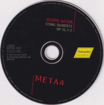 CD Joseph Haydn: String Quartets Op. 55,1–3