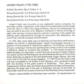 CD Joseph Haydn: String Quartets Op. 76 (No. 4 "Sunrise" • No. 5 • No. 6)
