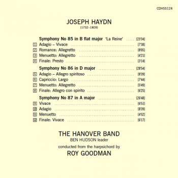 CD Joseph Haydn: Symphony No 85 In B Flat (La Reine) / Symphony No 86 In D / Symphony No 87 In A