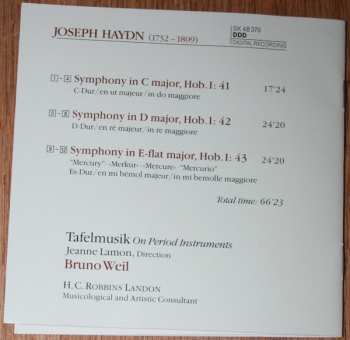 CD Joseph Haydn: Symphonies Nos. 41, 42 & 43 - C. 1771 -