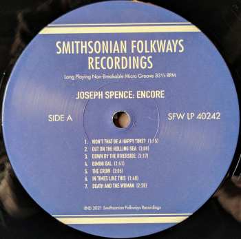LP Joseph Spence: Encore (Unheard Recordings Of Bahamian Guitar And Singing)