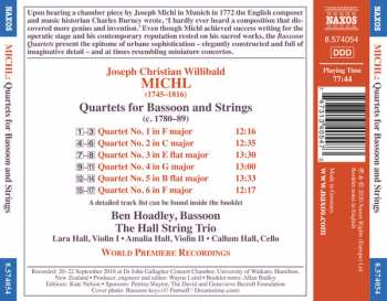 CD Joseph Willibald Michl: Quartets For Bassoon And Strings