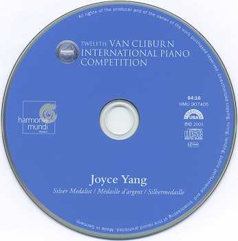 CD Joyce Yang: Silver Medalist : Twelfth Van Cliburn International Piano Competition
