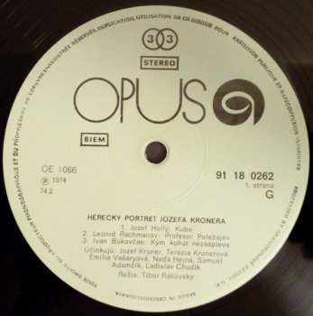 LP Jozef Kroner: Herecký Portrét