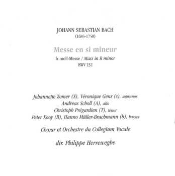 2CD Johann Sebastian Bach: Messe En Si = H-moll-Messe