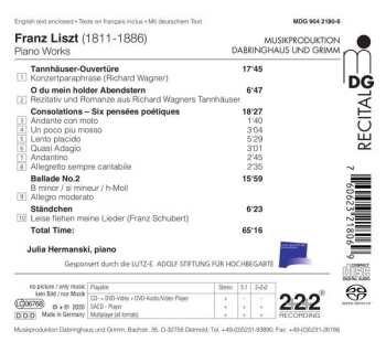 SACD Julia Hermanski: Franz Liszt: Klavierwerke 