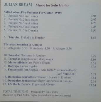 CD Julian Bream: Classics For Solo Guitar