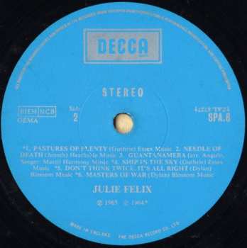 LP Julie Felix: The World Of Julie Felix