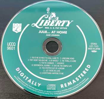 CD Julie London: Julie...At Home LTD