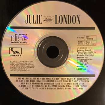 CD Julie London: The Best Of Julie London "The Liberty Years"