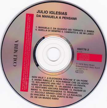 CD Julio Iglesias: Da Manuela A Pensami 