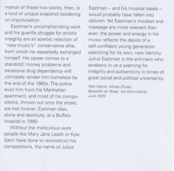 CD Julius Eastman: Evil Nigger, Gay Guerilla Live At Moers Festival 2020