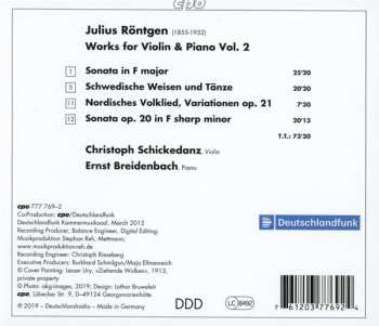 CD Julius Röntgen: Works For Violin & Piano Vol. 1