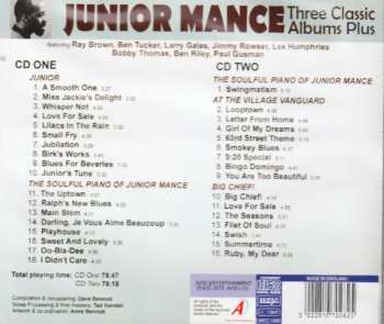 2CD Junior Mance: Three Classic Albums Plus: Junior / The Soulful Piano Of Junior Mance / At The Village Vanguard / Big Chief!